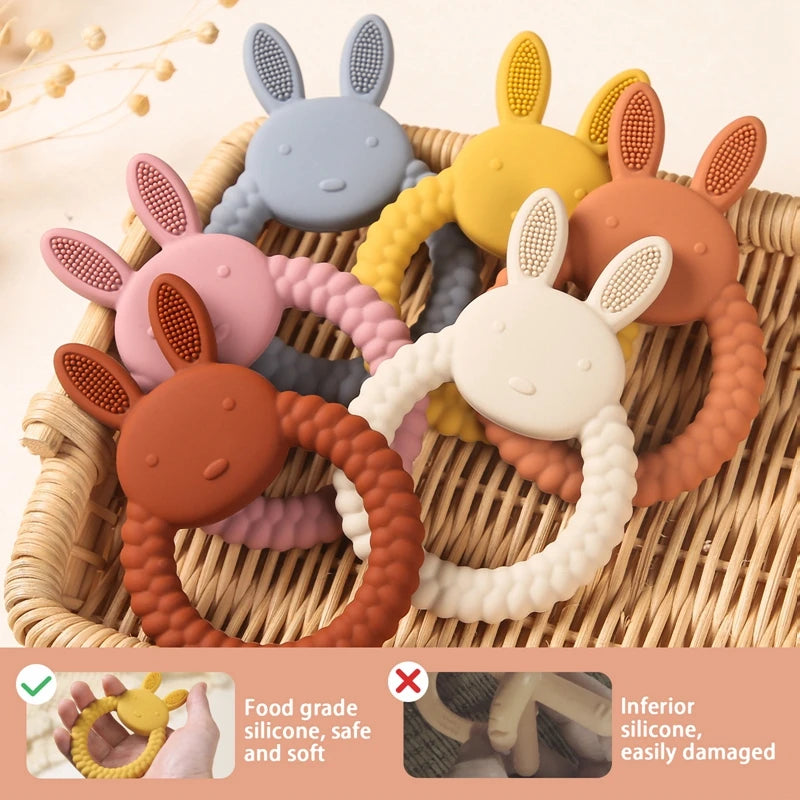 Cartoon Rabbit Teething Ring