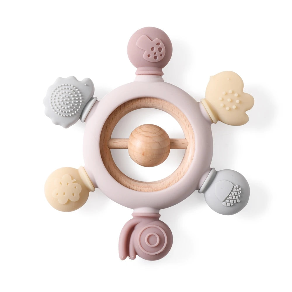 Silicone Maracas Baby Toy