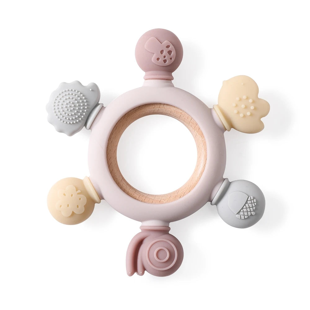 Silicone Maracas Baby Toy