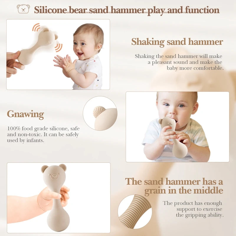 Silicone Maracas Baby Toy