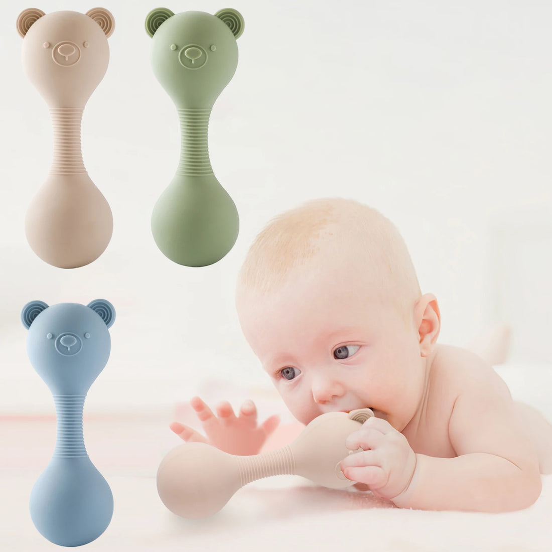 Silicone Maracas Baby Toy